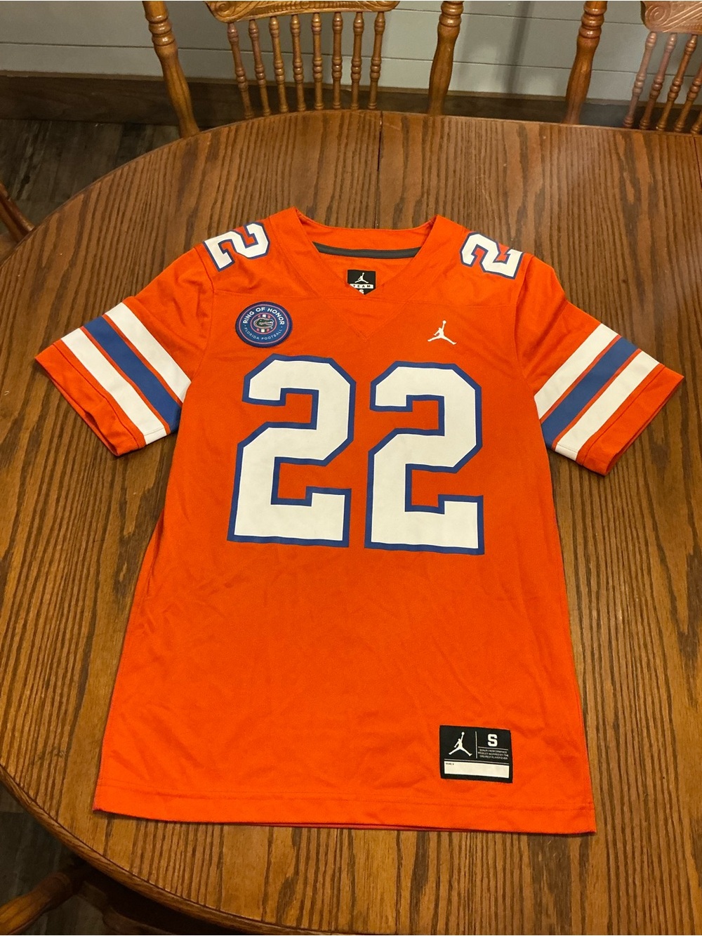 Jordan Florida Gators Emmitt Smith #22 Football Jersey Orange Blue White S